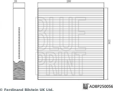 Blue Print ADBP250056 - Фильтр воздуха в салоне abcparts.ee