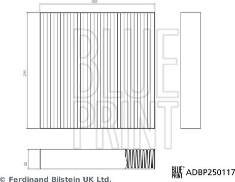 Blue Print ADBP250117 - Фильтр воздуха в салоне abcparts.ee