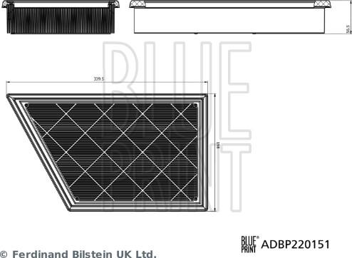 Blue Print ADBP220151 - Воздушный фильтр двигателя abcparts.ee