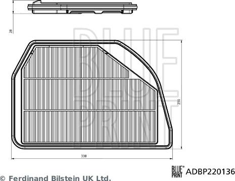 Blue Print ADBP220136 - Воздушный фильтр двигателя abcparts.ee