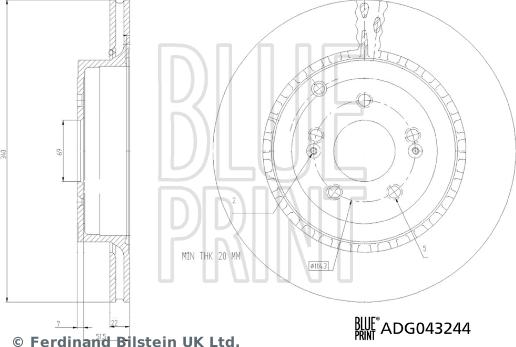 Blue Print ADG043244 - Тормозной диск abcparts.ee