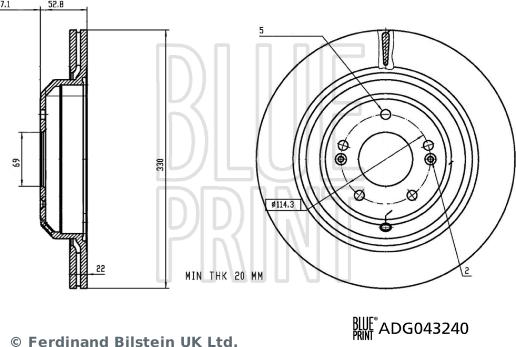 Blue Print ADG043240 - Тормозной диск abcparts.ee