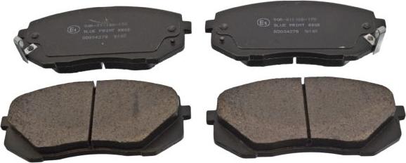 Blue Print ADG04278 - Тормозные колодки, дисковые, комплект abcparts.ee
