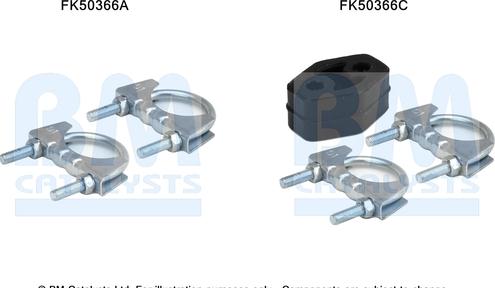 BM Catalysts FK50366 - Монтажный комплект, труба выхлопного газа abcparts.ee