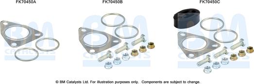 BM Catalysts FK70450 - Монтажный комплект, труба выхлопного газа abcparts.ee