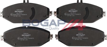 BOGAP A8210117 - Тормозные колодки, дисковые, комплект abcparts.ee
