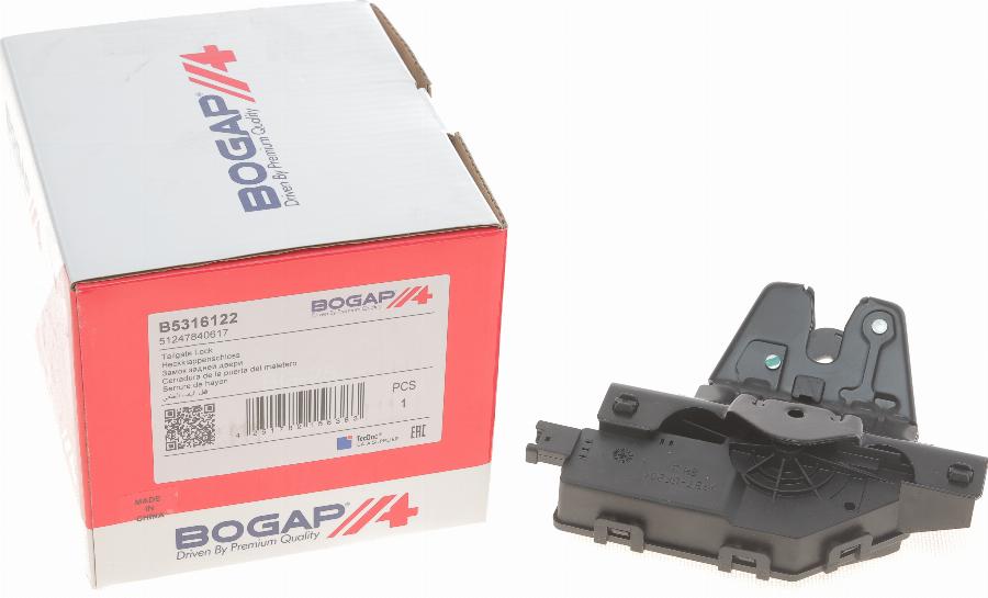 BOGAP B5316122 - Замок задней двери abcparts.ee