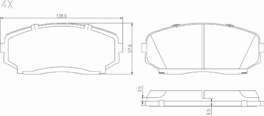 BOGAP F8210243 - Тормозные колодки, дисковые, комплект abcparts.ee