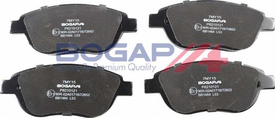 BOGAP P8210121 - Тормозные колодки, дисковые, комплект abcparts.ee