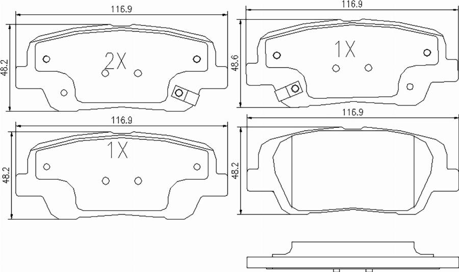 BOGAP Y8210172 - Тормозные колодки, дисковые, комплект abcparts.ee