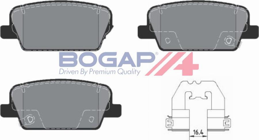 BOGAP Y8210259 - Тормозные колодки, дисковые, комплект abcparts.ee