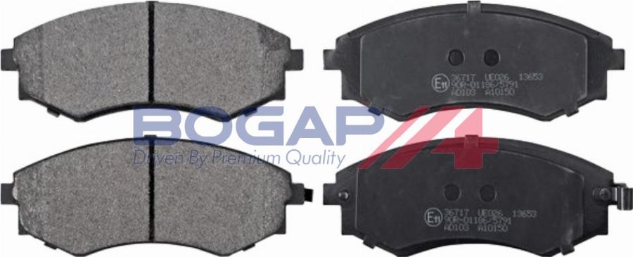 BOGAP Y8210287 - Тормозные колодки, дисковые, комплект abcparts.ee
