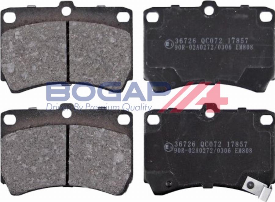 BOGAP Y8210277 - Тормозные колодки, дисковые, комплект abcparts.ee