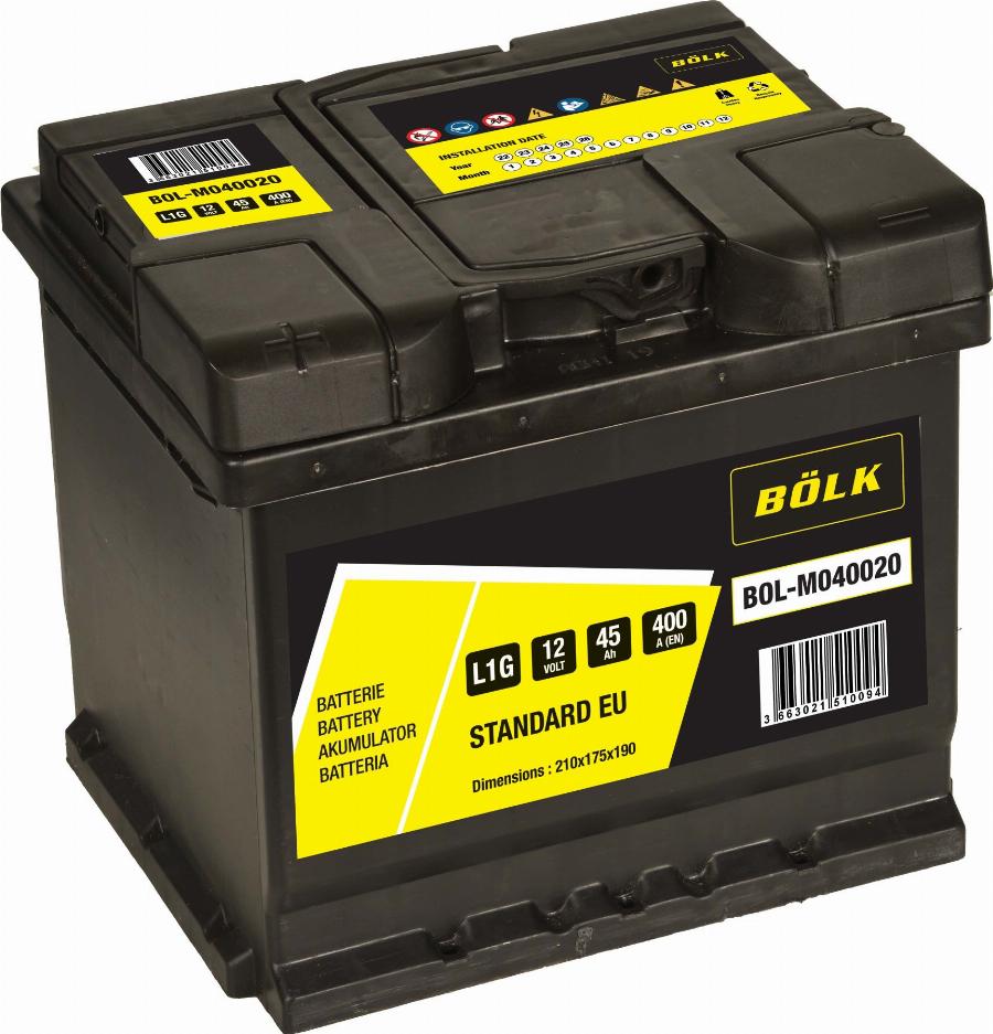 BÖLK BOL-M040020 - Стартерная аккумуляторная батарея, АКБ abcparts.ee