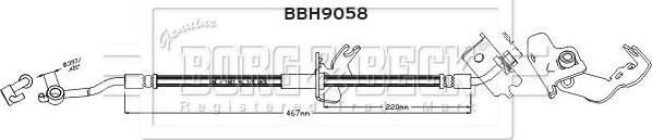Borg & Beck BBH9058 - Тормозной шланг abcparts.ee
