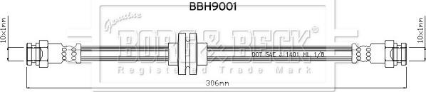 Borg & Beck BBH9001 - Тормозной шланг abcparts.ee