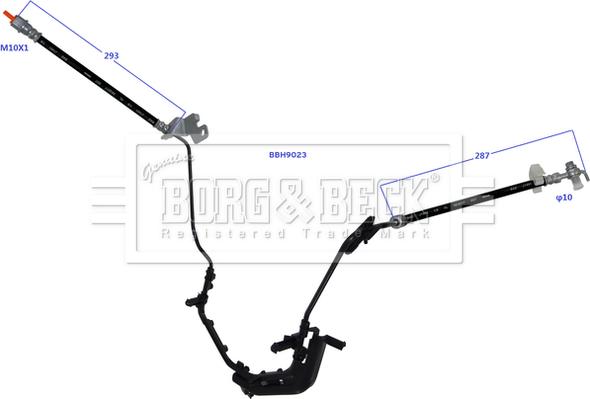 Borg & Beck BBH9023 - Тормозной шланг abcparts.ee