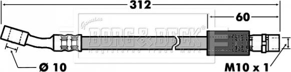 Borg & Beck BBH6747 - Тормозной шланг abcparts.ee