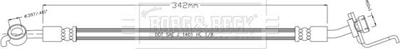 Borg & Beck BBH8929 - Тормозной шланг abcparts.ee