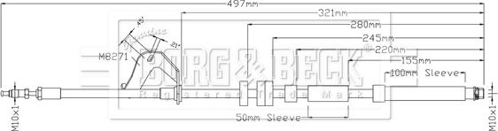 Borg & Beck BBH8921 - Тормозной шланг abcparts.ee