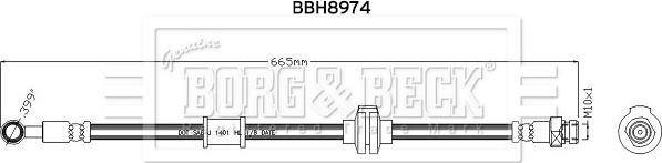 Borg & Beck BBH8974 - Тормозной шланг abcparts.ee