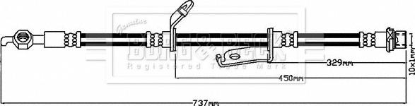Borg & Beck BBH8548 - Тормозной шланг abcparts.ee