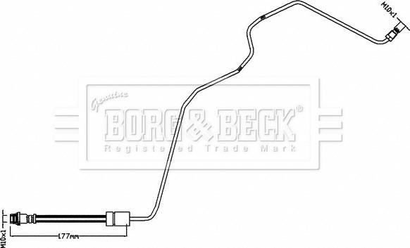 Borg & Beck BBH8551 - Тормозной шланг abcparts.ee