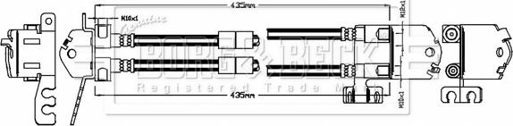 Borg & Beck BBH8510 - Тормозной шланг abcparts.ee