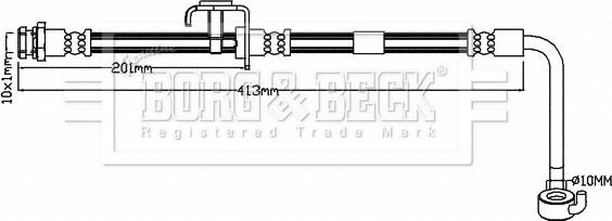Borg & Beck BBH8313 - Тормозной шланг abcparts.ee