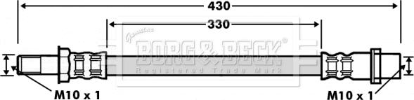 Borg & Beck BBH7496 - Тормозной шланг abcparts.ee