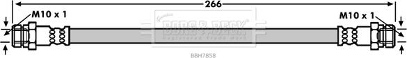 Borg & Beck BBH7858 - Тормозной шланг abcparts.ee