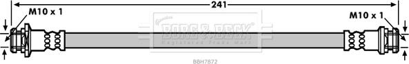 Borg & Beck BBH7872 - Тормозной шланг abcparts.ee