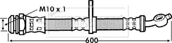 Borg & Beck BBH7244 - Тормозной шланг abcparts.ee