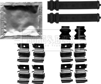 Borg & Beck BBK1532 - Комплектующие для колодок дискового тормоза abcparts.ee