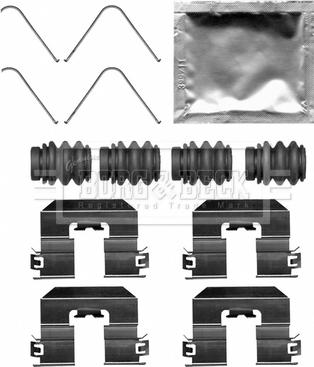 Borg & Beck BBK1653 - Комплектующие для колодок дискового тормоза abcparts.ee