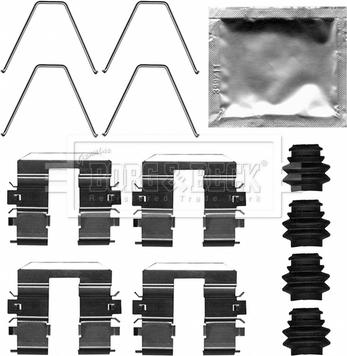 Borg & Beck BBK1657 - Комплектующие для колодок дискового тормоза abcparts.ee