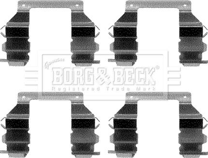 Borg & Beck BBK1098 - Комплектующие для колодок дискового тормоза abcparts.ee