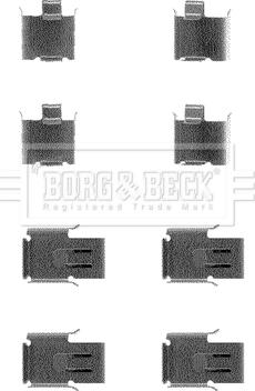 Borg & Beck BBK1097 - Комплектующие для колодок дискового тормоза abcparts.ee