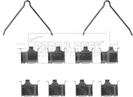 Borg & Beck BBK1081 - Комплектующие для колодок дискового тормоза abcparts.ee
