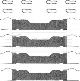 Borg & Beck BBK1030 - Комплектующие для колодок дискового тормоза abcparts.ee