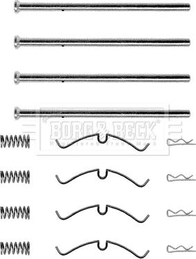 Borg & Beck BBK1070 - Комплектующие для колодок дискового тормоза abcparts.ee