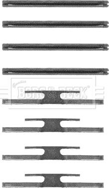 Borg & Beck BBK1118 - Комплектующие для колодок дискового тормоза abcparts.ee