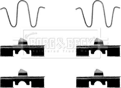 Borg & Beck BBK1138 - Комплектующие для колодок дискового тормоза abcparts.ee