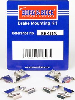 Borg & Beck BBK1340 - Комплектующие для колодок дискового тормоза abcparts.ee