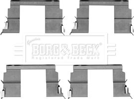 Borg & Beck BBK1317 - Комплектующие для колодок дискового тормоза abcparts.ee