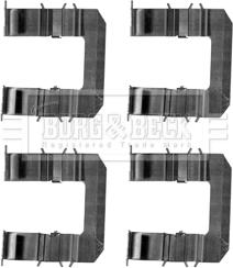 Borg & Beck BBK1252 - Комплектующие для колодок дискового тормоза abcparts.ee