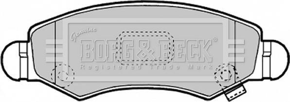 Borg & Beck BBP1900 - Тормозные колодки, дисковые, комплект abcparts.ee