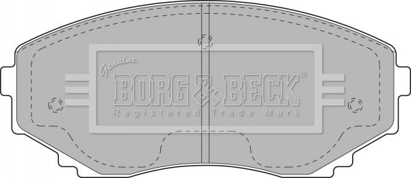 Borg & Beck BBP1472 - Тормозные колодки, дисковые, комплект abcparts.ee