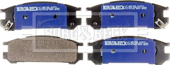 Borg & Beck BBP1508 - Тормозные колодки, дисковые, комплект abcparts.ee