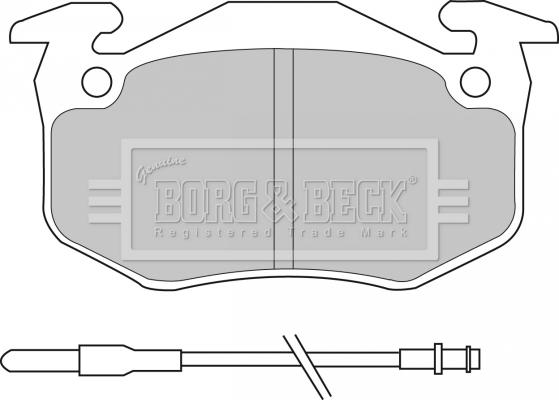 Borg & Beck BBP1097 - Тормозные колодки, дисковые, комплект abcparts.ee